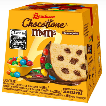 Mini Chocottone M&M's Bauducco 80g | 24 unidades