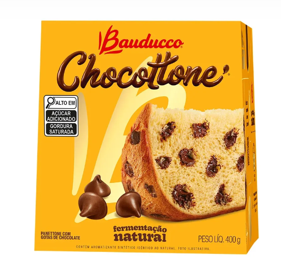 Chocottone Bauducco 400g | 18 unidades