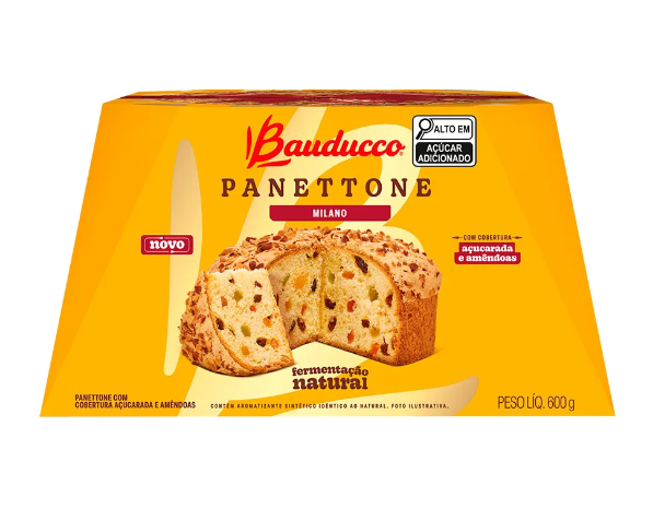 Panettone Milano Bauducco 600g | 6 unidades