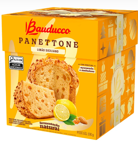 Panettone Uva e Limão Bauducco 500g | 6 unidades