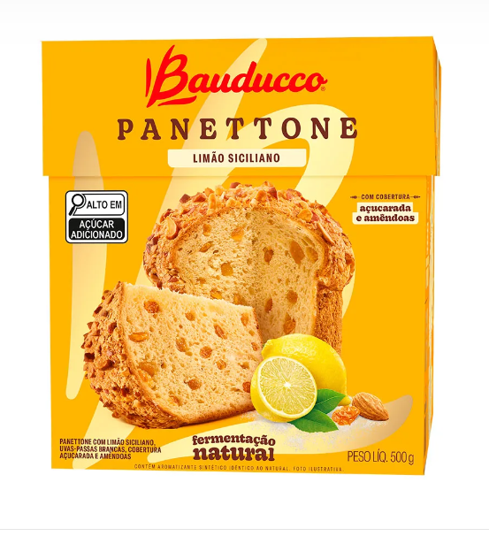 Panettone Uva e Limão Bauducco 500g | 6 unidades