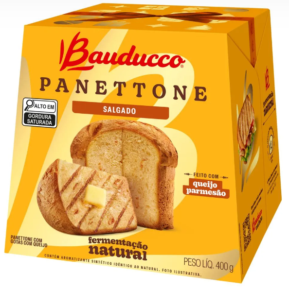 Panettone Salgado Bauducco 400g | 12 unidades